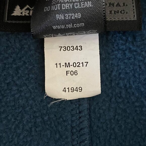 REI Co-op Fleece Full-Zip Vest Blue & Black Men's Small Hiking Travel Outerwear - Picture 8 of 10